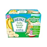 フルーティープディング??バナナ＆オーツ麦4-36 Mnths 4×100グラム (Heinz) - Heinz Fruity Pudding Banana & Oats 4-36 Mnths 4 x