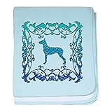 CafePress – Great Daneラティス – スーパーソフトベビー毛布、新生児おくるみ ブルー 050765232825CD2