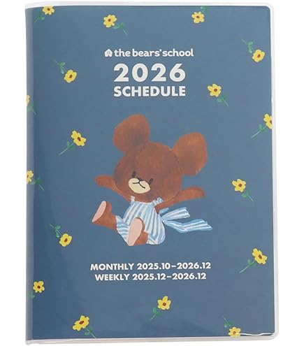 ❤️お値下げ❤️【訳あり】くまのがっこう　スケジュール帳2024　A6マンスリー Amazon.co.jp: スクエア くまのがっこう 手帳 2024年 A6