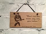 Chuck Berry Quote。Shabby Chic Sign、レザーレース。チーク材オイル。