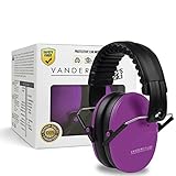 Vanderfields 子供用(推奨年齢3歳以上) 防音 イアーマフ 騒音 スポーツ観戦 コンサート 勉強・睡眠等に使用 折りたたみ可能 メンテナンスクリーナー付き 紫 [並行輸入品]