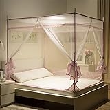 royal-スクエアトップジッパーMosquito NetステンレススチールStent ( 1.2 M ( 4フィート)ベッド) レッド