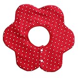 Lovoski ベビー　赤ちゃん　コットン　回転可能　花の形　ネックスカーフ　唾液タオル　ビブ　よだれかけ　全8色 - ワインレッド