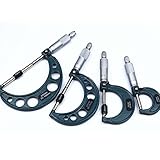 外側　マイクロメーター セット 4コ　ラチェット機構　0~100mm　 [並行輸入品]