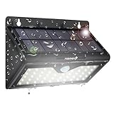 Fosmon 46個高輝度 LED ソーラーライト センサーライト アウトドアライト 防犯防災ライト 玄関ライト 壁掛けライト 夜間外灯【ホワイトライト | ワイヤレス人感センサー | 自動点灯 消灯