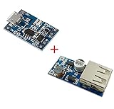 KKHMF Micro USB 5V 1A 18650 リチウムバッテリー チャージプロテクトボード + DC-DC 電圧変換ステップアップブースターモジュール
