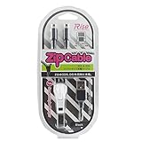 New3DS New3DSLL対応　3DS充電端子2本付き　ジッパータイプダブルUSB充電ケーブル　50cm ブラック 2台同時充電 絡みにくい