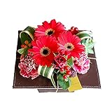 パラボッセオリジナル フラワーアレンジメント コントラスト レッド系 横幅19cmx幅19cmx高さ17cm flower arrangements (赤)