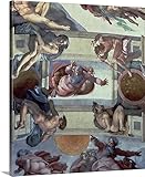 Michelangelo ( 1475 – 1564 ) Buonarrotiプレミアムシックラップキャンバス壁アート印刷題名Sistine Chapel天井1508 12 )の分離の: Waters