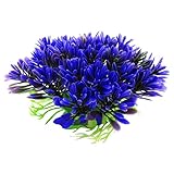 Pumpumly 人工水草 人工植物　実物そっくり　水中草　軟質プラスチック　水槽装飾用 (パープル)