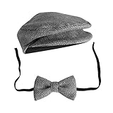 [Gosear] ゴシレ Elegant Gentleman Style Newborn Baby Boys Photography Cap Hat Bow Tie Props Costume Clo