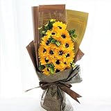 【お中元ギフト】BIO NEWデラックスひまわりブーケ　フレグランスソープフラワー　豪華ボリューム　お祝い　記念日　お見舞い　サマーギフト　帰省　お盆　敬老の日　お中元　 (イエロー)