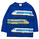 【秋冬春対応】 CHEEK ROOM(チイクルーム) 製品洗い加工済み42/2天竺新幹線長袖Tシャツ 90cm/BL NO.B-480270