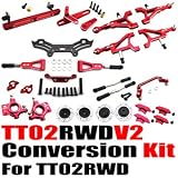 TT02-RWDV2コンバージョンキット TT02-RWD用 レッド TT02RWDV2-CN-RE