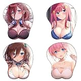 NABEN 五等分の花嫁 3Dマウスパッド 中野 一花 二乃 三玖 四葉 五月 おっぱいマウスパッド 立体 手首 おっぱい 可愛い 胸 マウスパッド 滑り止め おしゃれ アニメマウスパッド 萌グッズ (12)