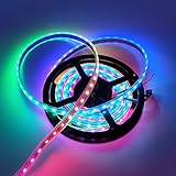 hamrvl 16.4 Ft 300 LED 12 V ws2811b Magic夢色RGBアドレス可能LED柔軟なストリップライト防水for TVバックライトアウトドア広告サインip67ブラックPC