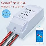 SonoffデュアルWiFiスマートスイッチワイヤレスリモートコントロールタイミングスマートホームオートメーションモジュール2チャンネルスイッチ、IOS Android経由