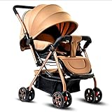 QXmEiベビーカート双方向アルミニウム合金Can Sit Down and Can Lie Down To 1 To 3 Years Old。軽量ベビーカートロリー、25 kgの最大負荷容量。 ゴー