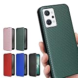 OPPO Reno9 A/OPPO Reno7 A ケース 手帳型 OPPO Reno9 A ケース 手帳型 OPPO Reno7 A スマホケース OPPO Reno7 A OPG04 ケース 手帳型 ベルトなし 薄型 カーボンファイバー 炭素繊維カバー マグネット式 カード収納 落下防止 リング ストラップ付き【LitBrian】36(グリーン)