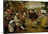Pieter The Elder ( 1525 – 1569 ) Bruegelプレミアムシックラップキャンバス壁アート印刷題名Peasantダンス、( Bauerntanz ) 1568 ( See