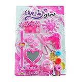 Vin beauty 素敵な女の子キッズバービー人形 プラスチック ブラシヘアピンドライヤースティック メイクのおもちゃ 子供の誕生日クリスマスギフト ピンクの子供の女の子のおもちゃセット