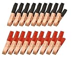 URBEST 20 Pcs Black Red Copper Plated Metal Battery Clips Alligator Clamps 50A for Cars, Vehicles, A