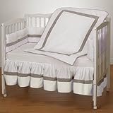 Baby Doll Bedding Classic II Mini Crib/ Port-a-Crib Bedding Set, Ecru by BabyDoll Bedding