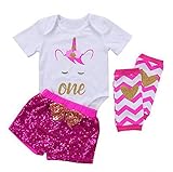 ラッシュダンスブティックプリンセスGirls Birthday Celebrationユニコーン馬Outfit 80 (12 Months)