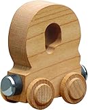 【米国正規商品・並行輸入】ネームトレイン 木製おもちゃ NameTrain Clear Finish Letter Cars - Q ★着色なしモデル