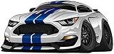 12 " CARTOON 2016レースSports Racing Car # 1シルバーデカール壁ステッカー子供ベビールームホームアート飾りMan Cave DenグラフィックSmall