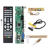 YCOSON V56ユニバーサルLCD TVコントローラドライバボードPC/VGA/HDMI/USBインタフェース+ 7キーボード+バックライトインバータ+ 1ch 6ビット30ピンLVDケーブル