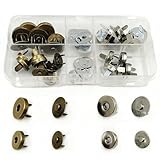 DEVENTORZ マグネットボタン 差し込み式 マグネットホック マグネットボタン スーツ バッグクラスプ バッグマグネットクラスプ マグネットバックル 服のボタン シルバー 古銅色 14mm 18mm 20組