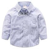 [スゴフィ]SGFY　 ボーイズ ポロシャツ シャツ 長袖 綿 男の子 女の子 キッズ ベビー トレーナー パーカー 子供服 おしゃれ かわいい 秋 冬 ストライプ ファッション 蝶結びモチーフ おも
