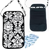 エスメラルダ 抱っこ紐＆ベビーカー兼用 保冷シート ブラックダマスク  冷ジェル2個付き 日本製