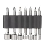 KKmoon 14本セット スクリュードライバビット ソケットセット ドライバービット クロムバナジウム鋼製 メトリック 六角シャンク 変換シャンク 六角ビットセット
