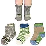 ［キロフライ］kiloflyベビー男の子のソフトコットンソックスバリューパック、3ペア、赤ちゃん学?