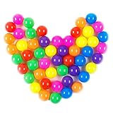 ピットボール、teamolunaカラフル楽しいフタル酸フリーBPAフリーCrush Proofボールソフトプラスチックair-filled海洋ボールPlayballs Swim Toys forベビー