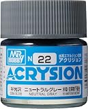 GSI クレオス(GSI Creos) アクリジョンカラー ニュートラルグレー 半光沢 10ml ホビー用塗料 N22