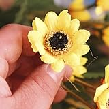 F Fityle 現実的　美しい　シミュレーションの花植物　造花　ひまわり　54花ヘッド　贈り物　汎用