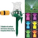 KING DO WAY スプリンクラー 7色 LED 光る きれい 散水 水やり自動 園芸 芝生 ガーデンニング 散水用具