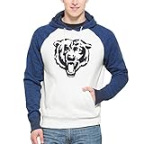 Chicago Bears大人用スモールHashmarkフード付きパーカープルオーバースウェットシャツ – 砂岩& Navyブルー