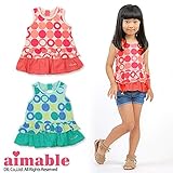 (エマーブル)AIMABLE 盛夏'15 ノースリーブ泡ドット柄チュニック 100 ピンク