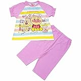 それいけ！アンパンマン 天竺 冷感背当て付き 半袖パジャマ Anpanman j-kuz53 90cm ピンク