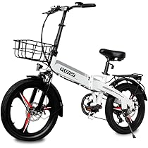 大容量バッテリー/新品/ハイスペック/折りたたみ/電動アシスト自転車/白 Amazon | 超軽量超小型 折りたたみ電動アシスト自転車 20インチ