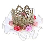 ノーブランド品 可愛い ベビー ガール ローズフラワー 王冠 ヘッドバンド 誕生日パーティー 派手なドレス 全2色 - マルチカラー