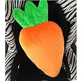 Amorus　子供　シートベルト　カバー　枕　クッション　パッド　車　首　まくら　安全　グッズ　車内泊　車中泊　旅行　睡眠　ぬいぐるみ　動物型　可愛い (にんじん)