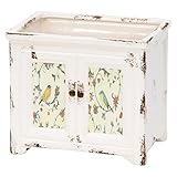 不二貿易 陶製 キャビネット 風 ポット 鳥 高さ17cm 33935