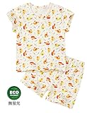 【あるこんたるこん】 ナチュラルコットン ベビー キッズ ジュニア ルームウェア オリビア 女の子 パジャマ 3分袖 ショートパンツ (100)