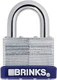 Brinks 162 – 50091 50 mmラミネートスチール南京錠withボロンシャックル、1パック