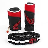 uxcell 自動車カバーパッドキット ハンドブレーキ　シフトノブ　バックミラー　カバー　3 in 1